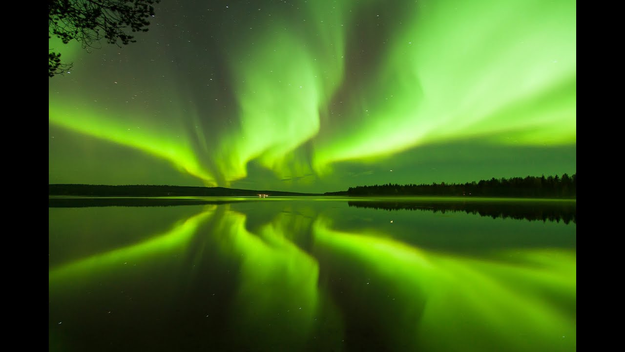 Aurora Borealis in Rovaniemi, the Official Hometown of Santa Claus in Lapland, Finland